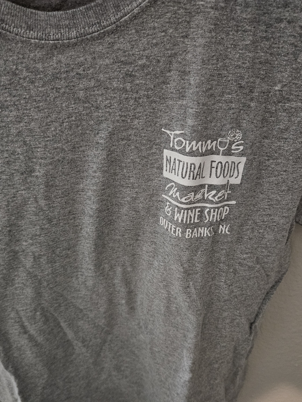 Gildan Gray Short-Sleeve Tee with White Natural Foods Logo - Picture 3 of 6